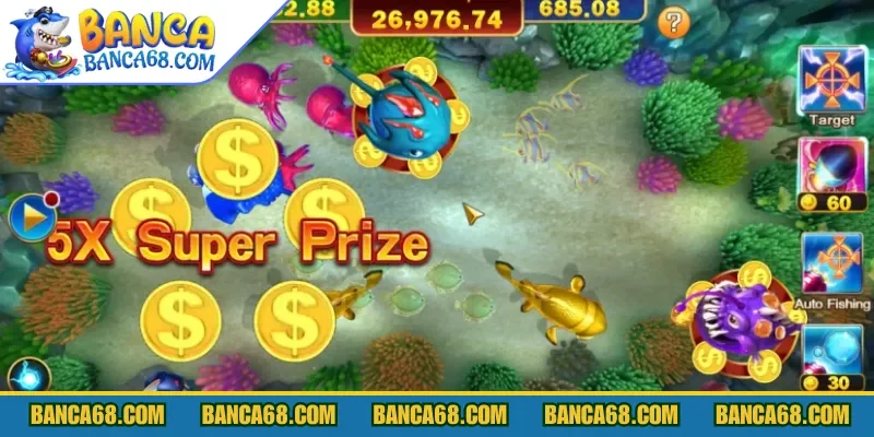 Bắn cá vàng thiết kế đồ hoạ cổ tích, sắc nét