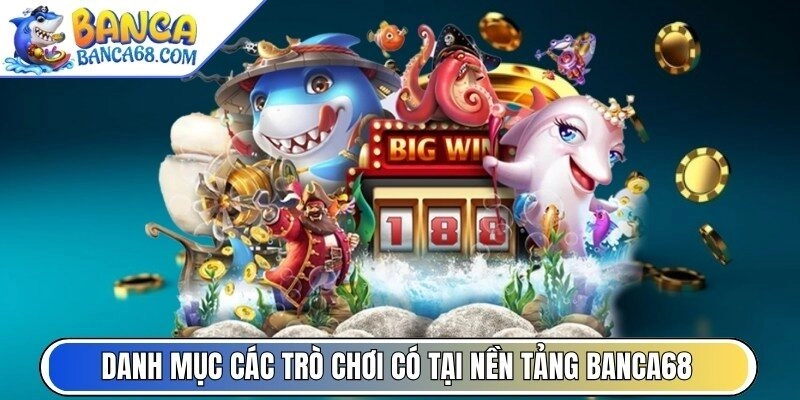 Danh mục các trò chơi có tại nền tảng Banca68